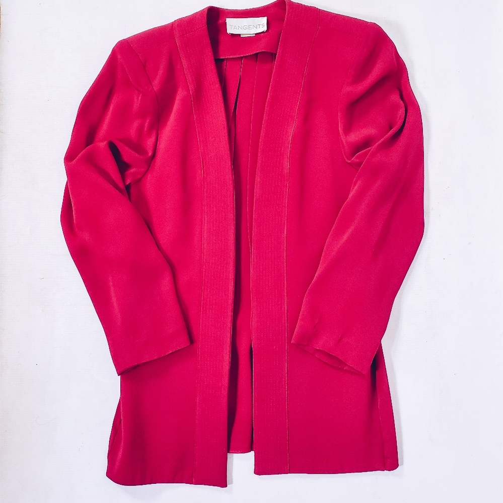 Pleated Open Jacket - Picture 4 of 7